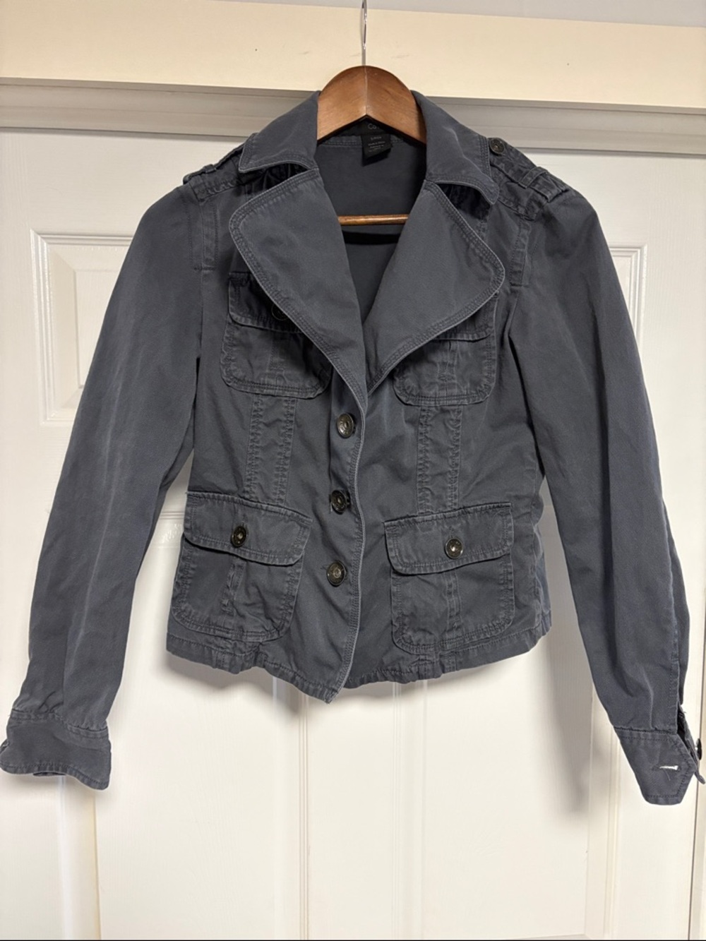 Calvin Klein Slate Gray Military-Style Utility Jacket